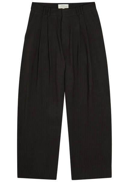  Studio Nicholson Pleated Wide-leg Trousers - Brown - S 