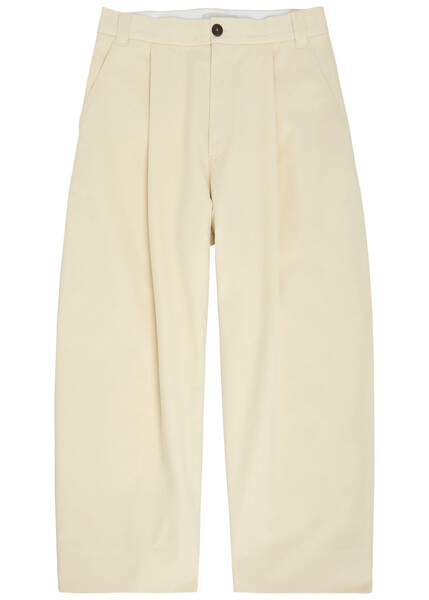  Studio Nicholson Pleated Wide-leg Trousers - Cream - S 