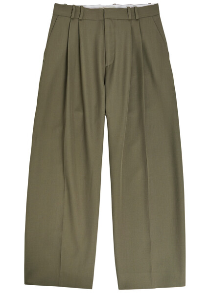  Studio Nicholson Relaxed Straight-leg Canvas Trousers - Khaki - S 