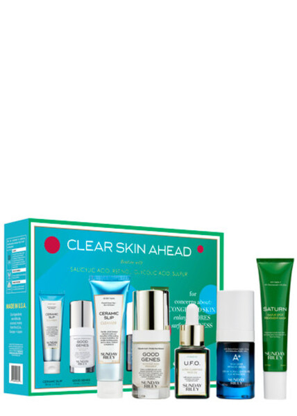  Sunday Riley Clear Skin Ahead Blemish Kit, Gift Sets, Ceramic 