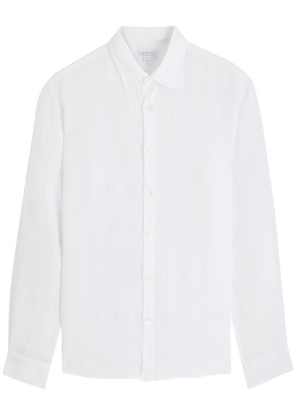  Sunspel Linen Shirt - White - M 