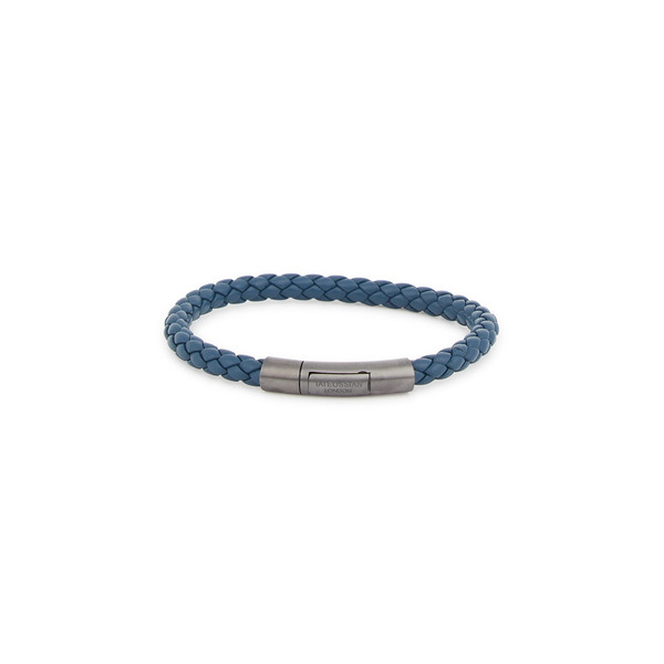  Tateossian Navy Braided Leather Bracelet 