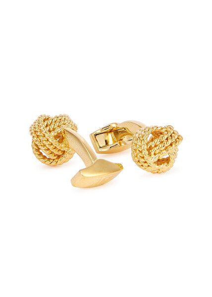  Tateossian Ribbed Knot Gold-plated Cufflinks 