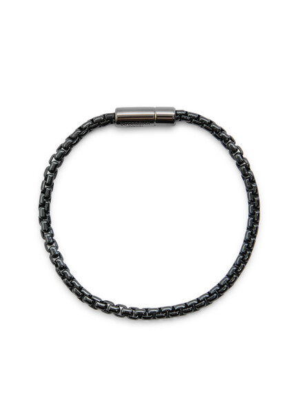  Tateossian Ruthenium-plated Box Chain Bracelet - Grey - M 