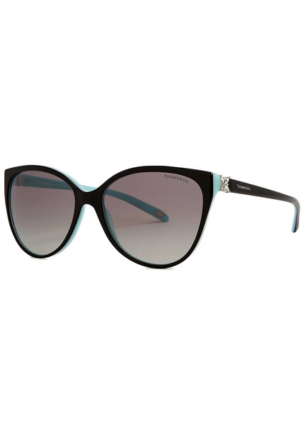  Tiffany & Co. Black Oval-frame Sunglasses 