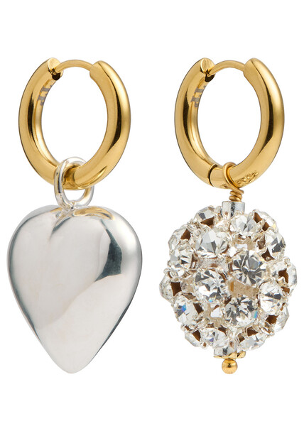  Timeless Pearly Mismatched 24kt Gold-plated Hoop Earrings - One Size 