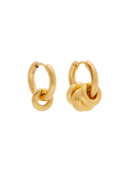  Timeless Pearly Ring-embellished 24kt Gold-plated Hoop Earrings - One Size 