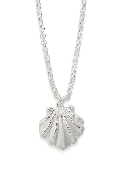  Timeless Pearly Shell Sterling Silver Necklace - One Size 