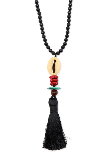  Timeless Pearly Tassel Beaded Necklace - Multicoloured - One Size 