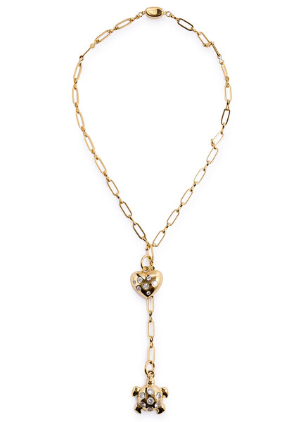  Timeless Pearly Turtle Heart 24kt Gold-plated Chain Necklace - One Size 