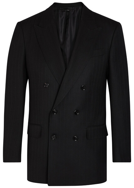  Tom Ford Striped Wool Blazer - Black - 48 (it48 / M) 