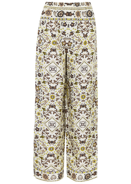  Tory Burch Printed Silk Trousers - Multicoloured - 16 