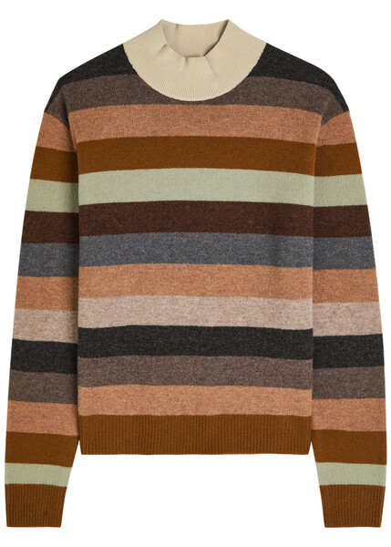  Tory Burch Striped Wool Top - Multicoloured - M (uk12 / M) 