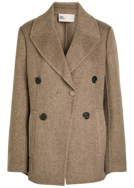  Tory Burch Wool-twill Jacket - Light Brown - 6 (uk10 / S) 