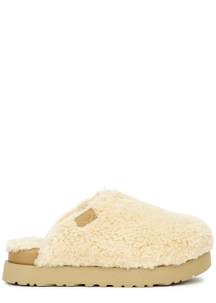  Ugg Fuzz Sugar Cream Wool-blend Slippers - 5 