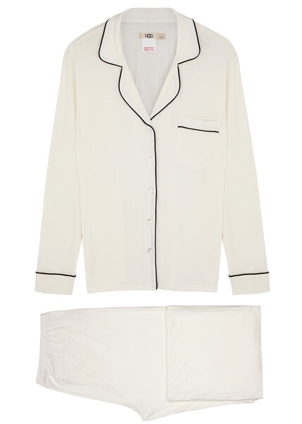  Ugg Lenon Ii Stretch-jersey Pyjama Set - Ivory - S 