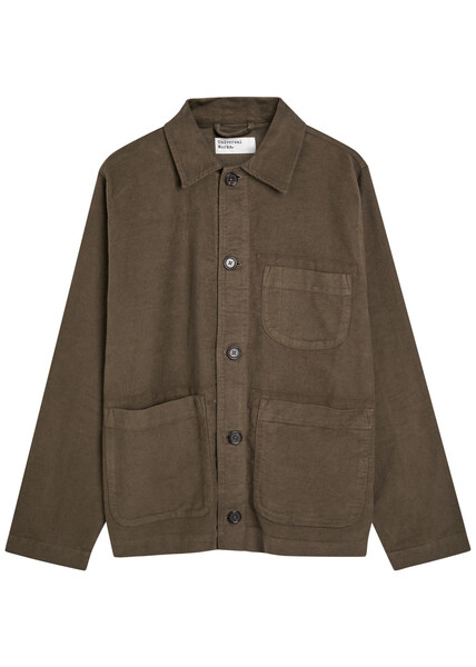  Universal Works Brushed Cotton Overshirt - Brown - Xxl 