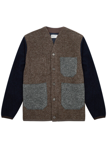  Universal Works Colour-blocked Wool-blend Jacket - Brown - M 