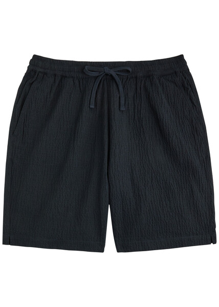  Universal Works Seersucker Shorts - Navy - L 