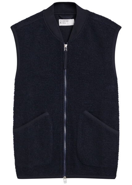  Universal Works Wool-blend Vest - Navy - S 