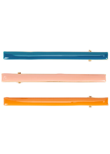  Valet Studio Enamelled Hair Clips - Set Of Three - Multicoloured - One Size 