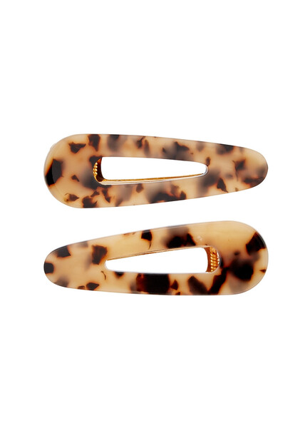  Valet Studio Kelly Tortoiseshell Hair Clips - Set Of Two - Brown - One Size 