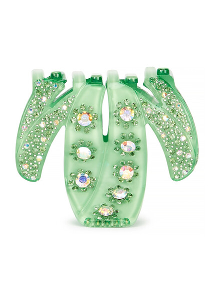  Valet Studio Lotus Crystal-embellished Hair Clip - Green - One Size 