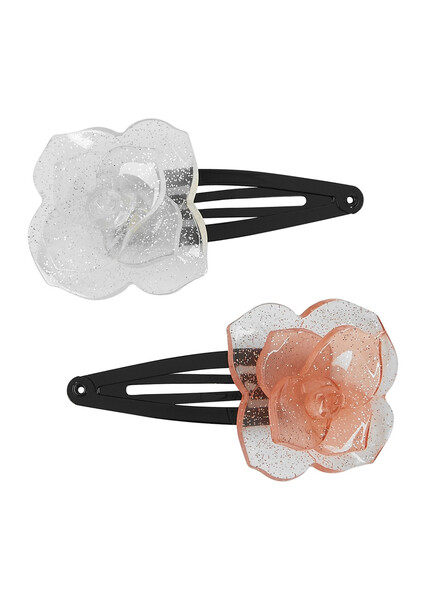  Valet Studio Maisie Flower Hair Clips - Set Of Two - Pink - One Size 