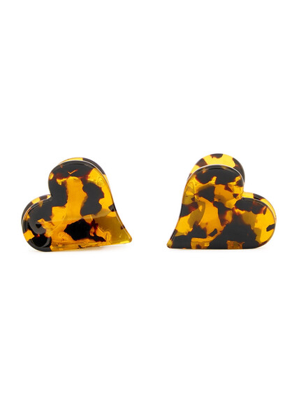  Valet Studio Mini Heart Tortoiseshell Hair Clips - Set Of Two - Brown - One Size 