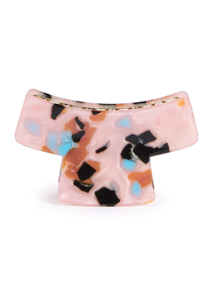  Valet Studio Nathalie Pink Marble-effect Hair Clip - One Size 