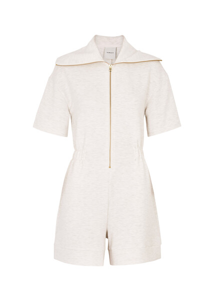  Varley Caldwell Stretch-jersey Playsuit - Ivory - S 