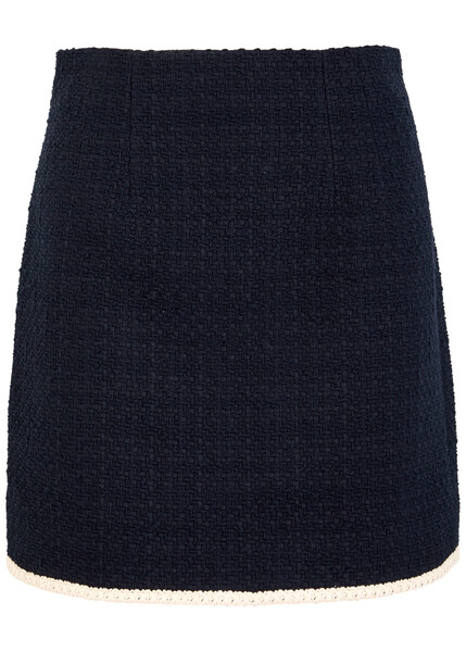  Veronica Beard Roman Tweed Mini Skirt - Navy - 4 (uk8 / S) 