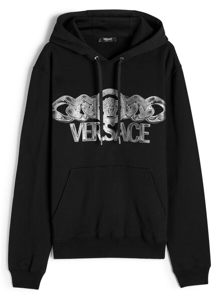  Versace Logo-printed Cotton Sweatshirt - Black - M 