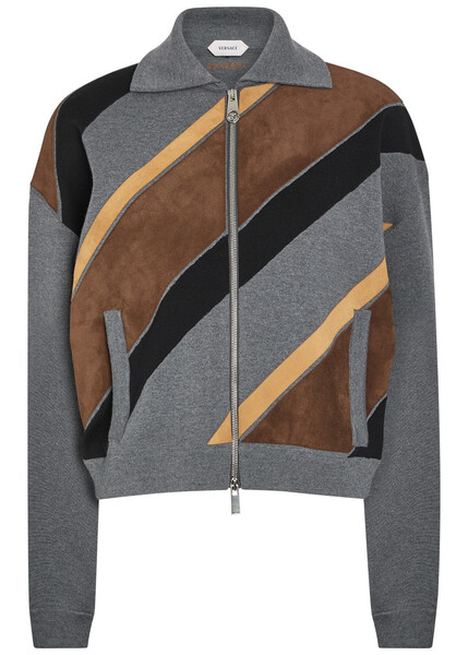  Versace Panelled Wool-blend Jacket - Grey - 42 (uk10 / S) 