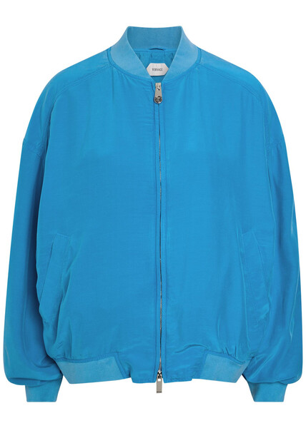  Versace Silk-poplin Bomber Jacket - Blue - 42 (uk10 / S) 