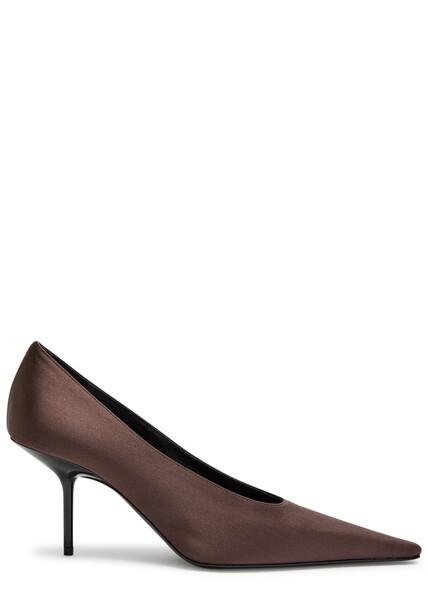  Victoria Beckham 75 Satin Pumps - Brown 