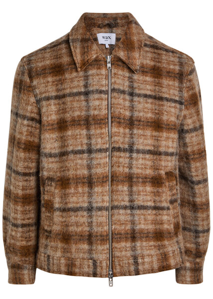  Wax London Heath Checked Wool-blend Jacket - Multicoloured 1 - L 