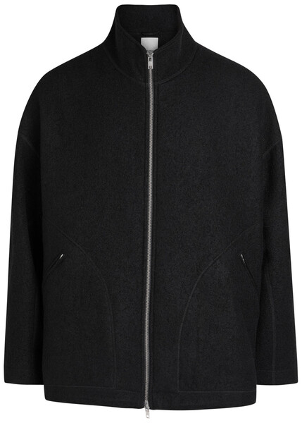  Ymc Aaron Zip Wool Jacket - Black - M 