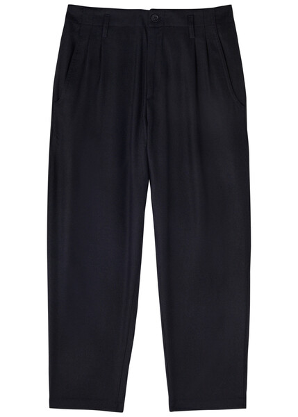  Ymc Collins Straight-leg Wool-blend Trousers - Navy- S 