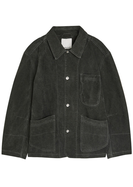  Ymc Construction Panelled Denim Jacket - Dark Grey - Xl 