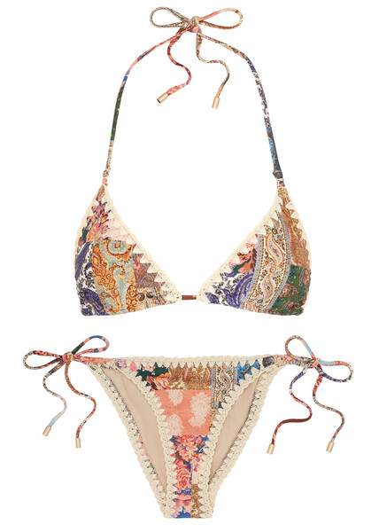  Zimmermann Devi Paisley-print Bikini, Bikini, Multicoloured - 3 