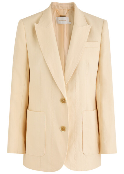  Zimmermann Illuminate Linen Blazer - Yellow - 2 (uk 12 / M) 