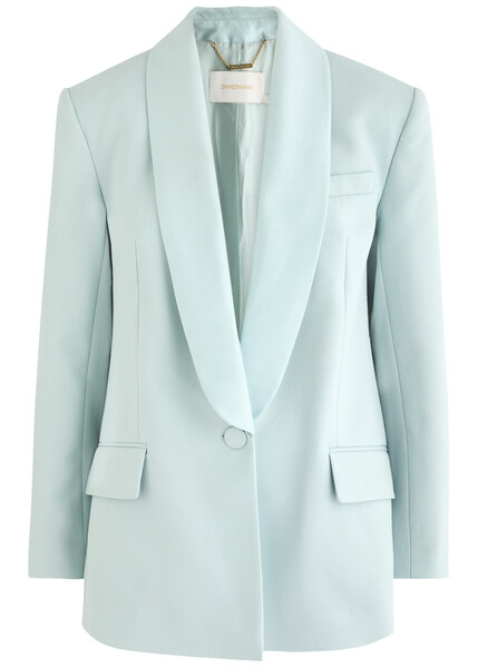  Zimmermann Illuminate Wool-blend Blazer - Light Blue - 2 (uk 12 / M) 