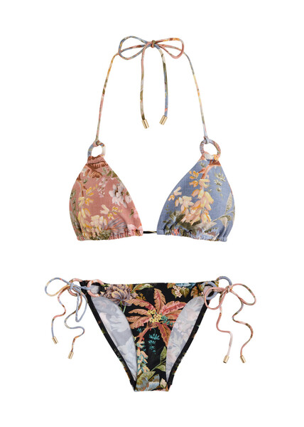  Zimmermann Tallow Floral-print Bikini - Multi Print - 0 (uk 8 / S) 