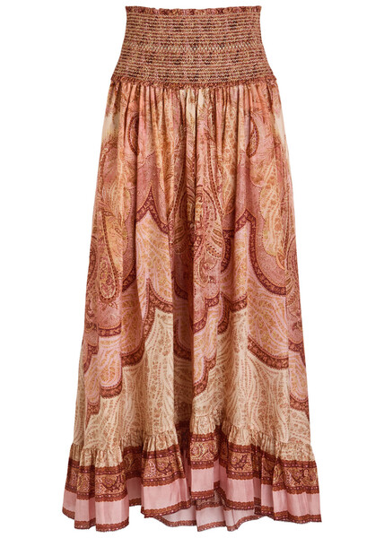  Zimmermann Wanderlust Patterned Silk Maxi Skirt - Multicoloured 1 - 0 (uk 8 / S) 