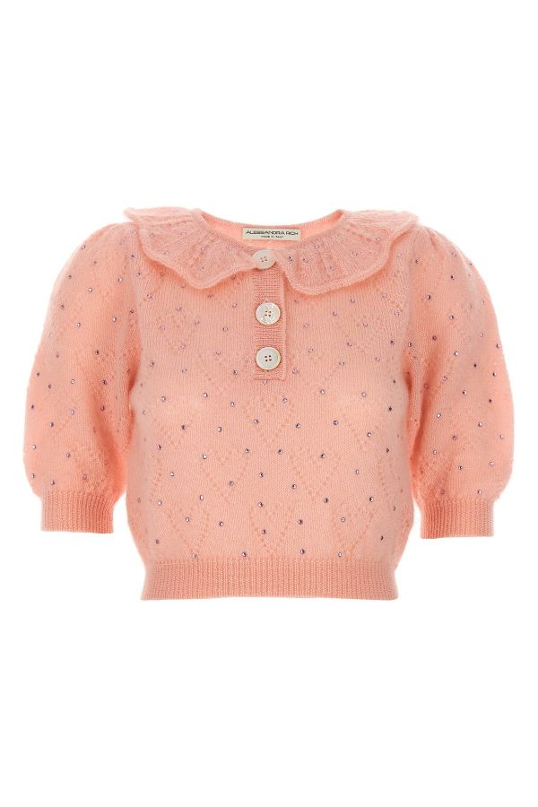  Alessandra Rich Rhinestone Sweater 