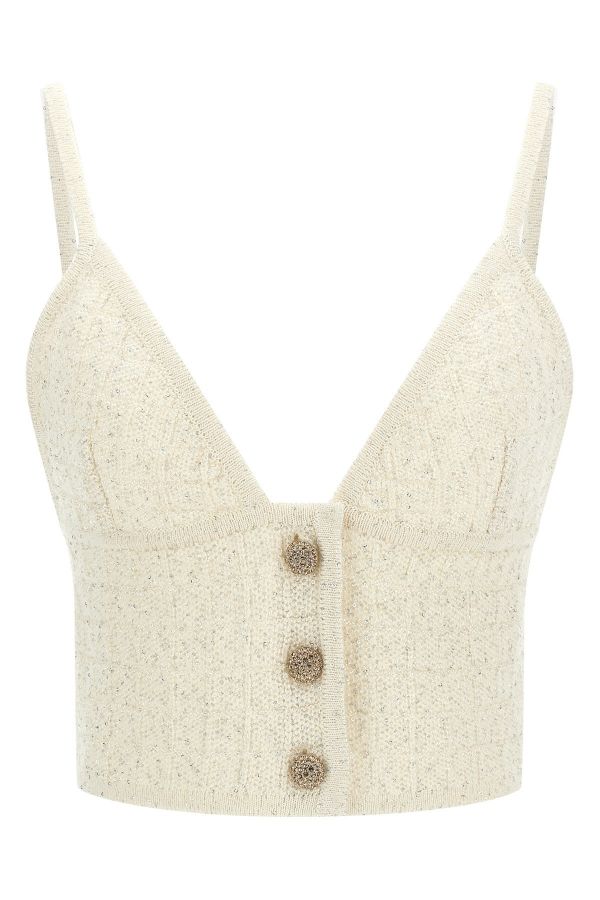  Alessandra Rich Sequin Top 