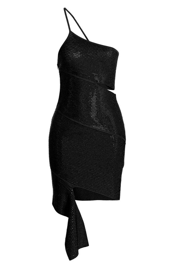  AndreĀdamo	 Sequin One Shoulder Dress 