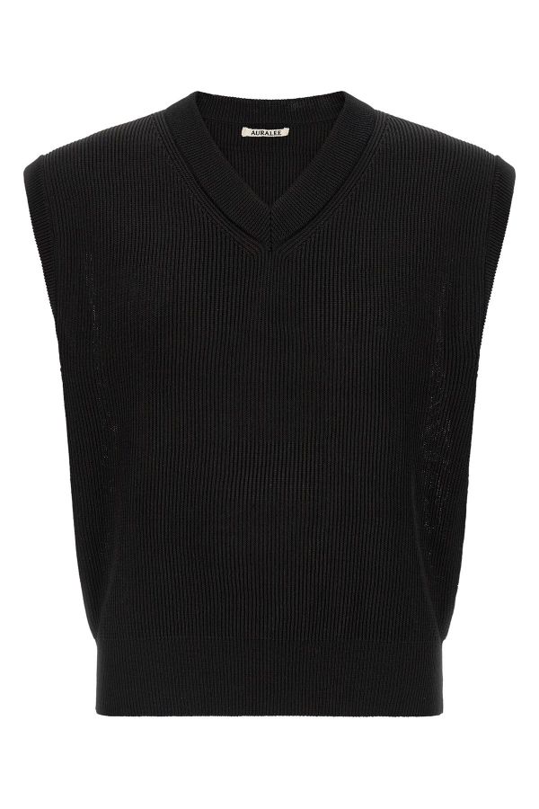  Auralee Ribbed Knit Vest 