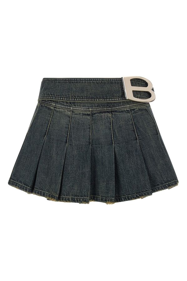  Balenciaga 'buckle Pleated' Skirt 